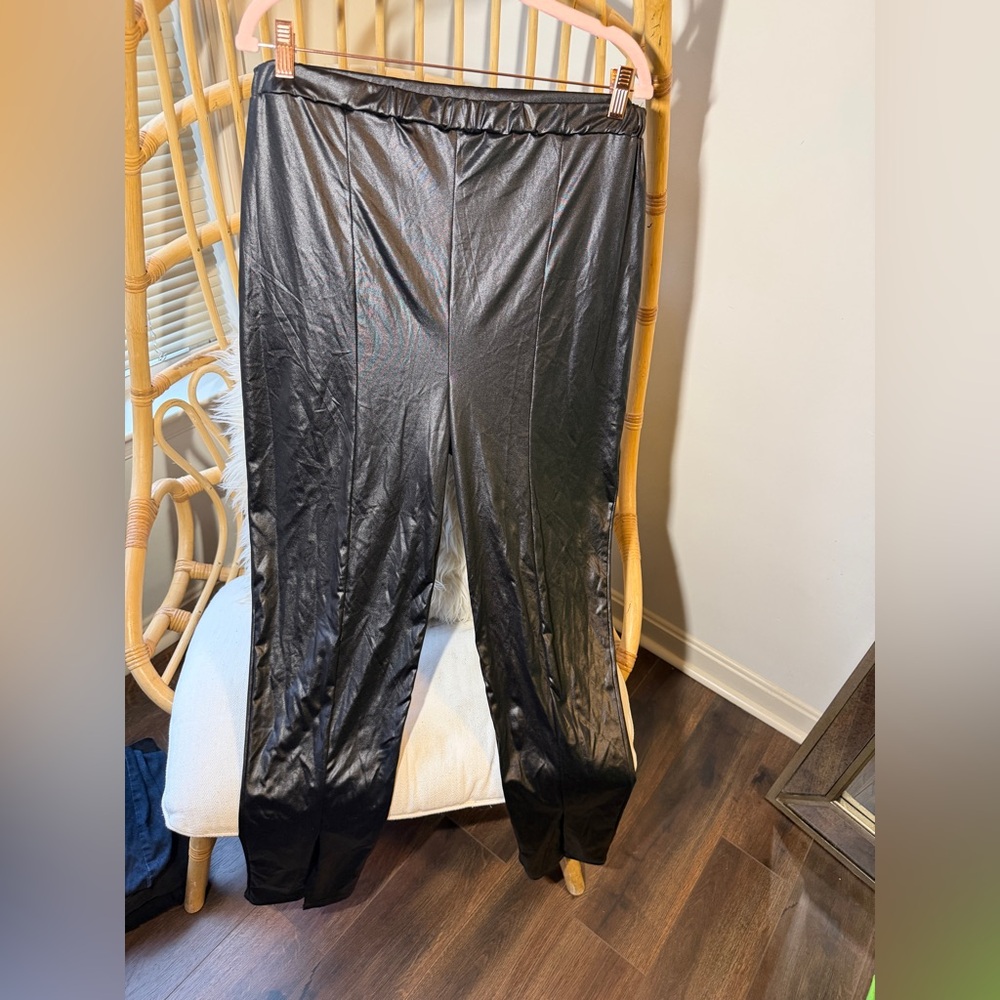 Boohoo Faux Leather Pants Size 16